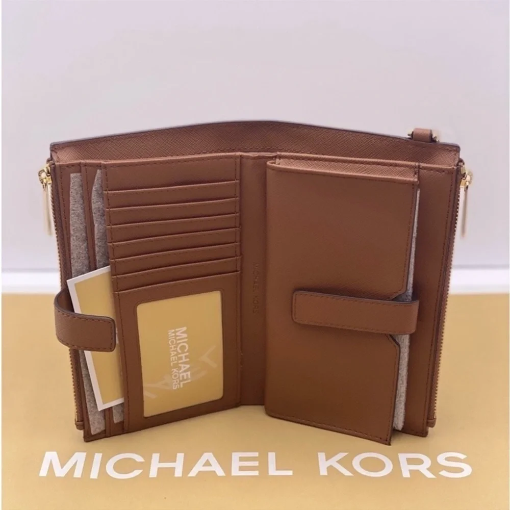 Michael Kors DoubleZip Wallet Wristlet Luggage